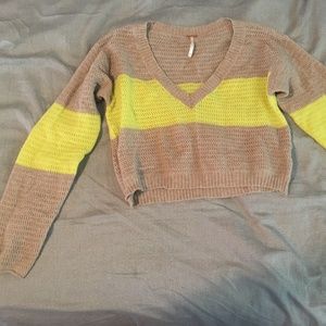 Cute Free People Cropped Sweater
